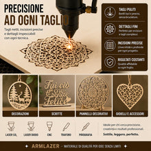 Carica l'immagine nel visualizzatore di Gallery, ARMLAZER COMPENSATO A4 300 x 210 х 1,5mm, 16 Pezzi, Pannelli di Legno, Pirografia, Tavola Modello Casa, Fai Da Te Fatto 