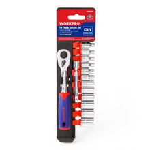 Carica l'immagine nel visualizzatore di Gallery, WORKPRO Set di Chiavie a Cricchetto 1/4", Chiavi a Bussola 72 Denti 14 Pezzi, con Sgancio Rapido e Barra di Estensione
