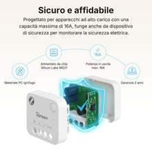 Carica l'immagine nel visualizzatore di Gallery, SONOFF MINI-ZB1GP, MINI PM, Zigbee 3.0, Misuratore di energia intelligente, Hub Zigbee richiesto, Conduttore neutro rich