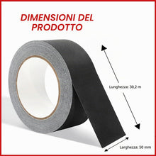 Carica l'immagine nel visualizzatore di Gallery, WELSTIK Nastro nero di Gaff del panno 50mm x 30.2m per cavi, fotografia