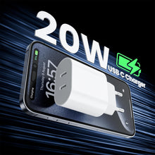 Carica l'immagine nel visualizzatore di Gallery, Caricatore USB C 20W 2-Porto Presa per iPhone 17/17 Air/17Pro/17 Pro Max/16/15/14/13/12/11 Plus Mini SE X XS XR, Samsung