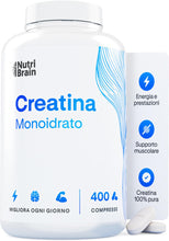Carica l'immagine nel visualizzatore di Gallery, Creatina Monoidrata Vegana 3000mg, 400 Compresse, Per Uomo e Donna, 3 Mesi