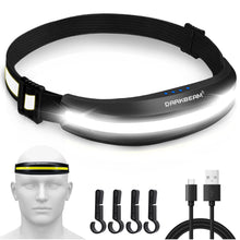 Carica l'immagine nel visualizzatore di Gallery, DARKBEAM Torcia Frontale LED, Lampada da testa USB-C,COB 230° ampia