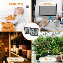 Carica l'immagine nel visualizzatore di Gallery, NOKLEAD Mini Igrometro Termometro Digitale Interno 2 Pezzi