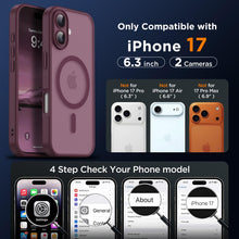 Carica l'immagine nel visualizzatore di Gallery, Oududianzi - Magnetica Cover per iPhone 17 Magsafe Case, Bordeaux