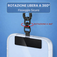 Carica l'immagine nel visualizzatore di Gallery, Set di 4 Toppa per Cordino Telefono,Quadrati 360° Ruotabile Cordino per Telefono Patch in Acciaio Inox Toppe di Ricambio