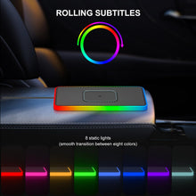 Carica l'immagine nel visualizzatore di Gallery, Tappetino di Ricarica Wireless Auto RGB, 15W Caricabatterie Wireless