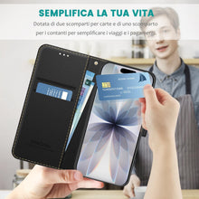 Carica l'immagine nel visualizzatore di Gallery, SineOrdo Cover compatible con iPhone 17 Custodia, Custodia iPhone 17 Cover Libro Portafoglio Folio Pelle Flip Stand Case