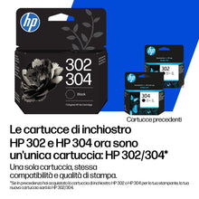 Carica l'immagine nel visualizzatore di Gallery, HP 302/304 Nero, Cartuccia Inchiostro Originale