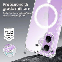 Carica l'immagine nel visualizzatore di Gallery, Magnetica Trasparente Cover per iPhone 17 con Cordino, Compatibile con Magsafe, Trasparente Ultra Sottile Silicone TPU A