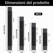 Carica l'immagine nel visualizzatore di Gallery, 8 Pz Strisce Gancio e Anello Portaoggetti Oganizer Bagagliaio Auto