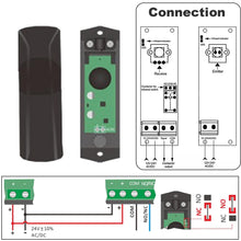 Carica l'immagine nel visualizzatore di Gallery, Fotocellule Universali Orientabili 180° per Porta Automatica Cancello Garage AC/DC 12-24V Impermeabile Infrarossi Modula