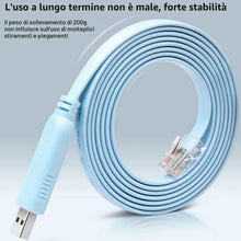 Carica l'immagine nel visualizzatore di Gallery, 10Gtek Cisco Console Cable USB to RJ45 with FTDI Chip 6ft/1.8m for RS232 Routers/Switches, Support Windows, MAC, Linux