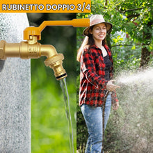 Carica l'immagine nel visualizzatore di Gallery, Rubinetto da Giardino 3/4'' Pollice, Rubinetto con valvola erogatrice a sfera, Rubinetto da esterno ottone, antigelo -20