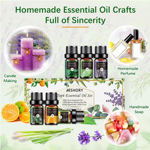 Carica l'immagine nel visualizzatore di Gallery, AESHORY Set di Oli Essenziali per Diffusori 6 x 10ML, 100% Puri Naturali Olio Essenziale Profumate per Aromaterapia, SPA
