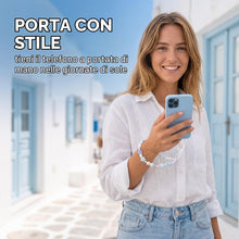 Carica l'immagine nel visualizzatore di Gallery, Laccetto per Cellulare con Perline Blu, Catenina per Telefono con Stelle, Charm Cellulare Y2K e Cordino da Polso per Fot