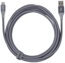 Carica l'immagine nel visualizzatore di Gallery, Amazon Basics Cavo da USB 2.0 USB-A a Micro USB, in nylon a doppio intreccio , 3 m,Grigio scuro