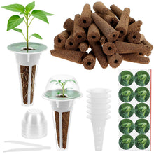 Carica l'immagine nel visualizzatore di Gallery, QWORK® 125 Pezzi coltivazione idroponica con 50 spugne di ricambio, accessori per giardino idroponico, per erbe aromatic