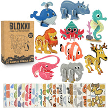 Carica l'immagine nel visualizzatore di Gallery, Set 25 Puzzle 3D Animali per Bambini, Regalini Fine Festa Compleanno