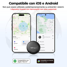 Carica l'immagine nel visualizzatore di Gallery, MiLi LiTag Duo Localizzatore Bluetooth con Portachiavi, Confezione da 1