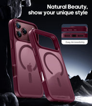 Carica l'immagine nel visualizzatore di Gallery, Qasyfanc Magnetica Cover per iPhone 18 Pro/iPhone 17 Pro Borgogna