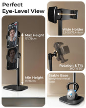Carica l'immagine nel visualizzatore di Gallery, COOPER ChatStand, Supporto Telefono da Scrivania Regolabile per Registrazione Video, Porta Cellulare da Tavolo, Porta Te