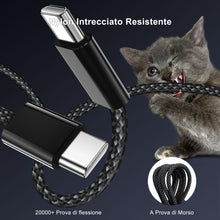 Carica l'immagine nel visualizzatore di Gallery, YISH Cavo USB C to USB C 60W：[0.5M+1M+1M+2M] PD3.0 Cavo USB Type C to Type C Ricarica Rapida 4Pezzi Nylon Intrecciato Ca