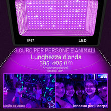 Carica l'immagine nel visualizzatore di Gallery, 100W Black Light, UV Lamp, Black Light, IP67 Waterproof, for Halloween Decoration, Christmas Decoration, Hardened UV Res