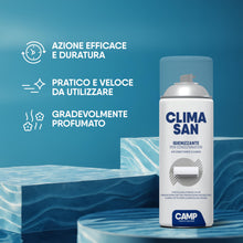 Carica l'immagine nel visualizzatore di Gallery, CAMP Climasan Igienizzante - Igienizzante Climatizzatore Casa, Spray per Condizionatori Ideale per Rimuovere Germi e Bat
