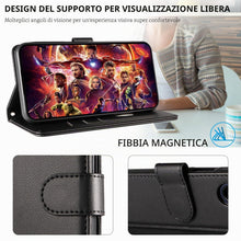 Carica l'immagine nel visualizzatore di Gallery, Cover per Motorola Moto G06, Custodia a Libro Nero