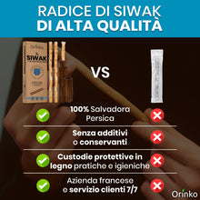 Carica l'immagine nel visualizzatore di Gallery, ORINKO® Siwak Naturale x5 con Custodia x1 - Spazzolino Ecologico per Denti - Miswak Africano per Pulizia, Sbiancamento e