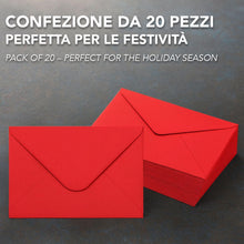Carica l'immagine nel visualizzatore di Gallery, IPEA Buste Rosse con Cartoncino Interno Rosso - 20 Pezzi - Biglietti 14 X 9 cm con Cartoncino per Regali di Natale, Even