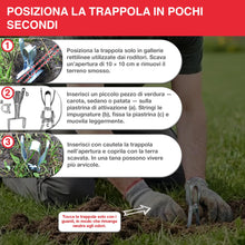 Carica l'immagine nel visualizzatore di Gallery, SWISSINNO Trappola per Talpe e Arvicole Classic – Trappola a tenaglia in acciaio zincato, design europeo, riutilizzabile