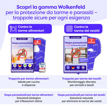 Carica l'immagine nel visualizzatore di Gallery, Wolkenfeld Trappole Farfalline Alimentari Adesive 10x – Antitarme Alimentari con Feromoni – Monitoraggio Dispensa e Cuci