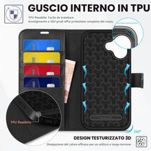 Carica l'immagine nel visualizzatore di Gallery, TUCCH Custodia Portafoglio per iPhone 17 6,3" 5G 2025, Nero