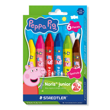 Carica l'immagine nel visualizzatore di Gallery, STAEDTLER Noris junior pastelli a cera Peppa Pig set da 6 – pastelli spessi per colorare grandi superfici e tecniche cre