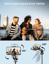 Carica l'immagine nel visualizzatore di Gallery, 180cm Bastone Selfie Treppiede per Telefono, Treppiede Smartphone Selfie Stick Stabile con Telecomando Estensibile Trepp