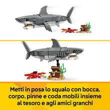 Carica l'immagine nel visualizzatore di Gallery, LEGO Creator 3 in 1 Squalo con scrigno del tesoro 31381