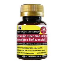 Carica l'immagine nel visualizzatore di Gallery, Diosmina Esperidina Complesso Bioflavonoidi 100 Compresse con Vitamina C, Vite Opc, Rusco, Ippocastano | Senza Glutine e