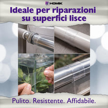 Carica l'immagine nel visualizzatore di Gallery, Nastro Adesivo Impermeabile Trasparente Ultra Resistente 5cm x 2,5m – Nastro di Riparazione Impermeabile per Superfici L