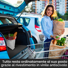 Carica l'immagine nel visualizzatore di Gallery, HAYATEC Tappetino antiscivolo universale per bagagliaio auto, 120 x 100 cm, tappetino in gomma antiscivolo, colore nero,