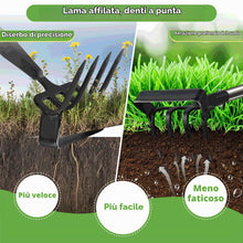 Carica l'immagine nel visualizzatore di Gallery, Strumento da Giardino Zappa per Diserbo con Supporto per Zappa da Giardino con Anello Regolabile, Manico Lungo, 157 cm, 