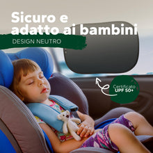 Carica l'immagine nel visualizzatore di Gallery, Parasole per Bambini Con Protezione UV Certificata UPF50+ - Autoadesivo - Certificato DEKRA - Materiale Pregiato GSM 105