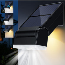Carica l'immagine nel visualizzatore di Gallery, Luci Solari da Esterno Regolabile 90°, Faretto LED da Esterno con Sensore di Movimento, IP65 Impermeabile Luce Solare LE