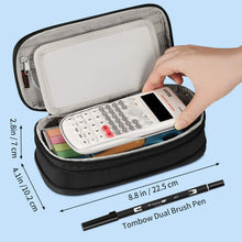 Carica l'immagine nel visualizzatore di Gallery, FINTIE Astuccio di Grande Capacità, Espandibile Portatile Cancelleria Portamatite Trucco Borsa con Cerniera per Scuola Ufficio Adulto Ragazze Ragazzi Studenti,