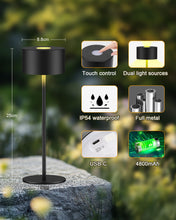 Carica l'immagine nel visualizzatore di Gallery, Lampada da tavolo senza fili a batteria, dimmerabile, piccola