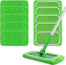Carica l'immagine nel visualizzatore di Gallery, 10 Pezzi Cuffietta in Microfibra per Swiffer, Uso Umido e Secco