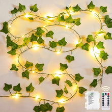 Carica l'immagine nel visualizzatore di Gallery, yowin Edera Finta da Esterno 10M 100 LED Luci Stringa a Batteria