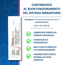 Carica l'immagine nel visualizzatore di Gallery, GUNA Ferroguna 28 Bustine Orosolubili - Integratore Alimentare a Base di Ferro, Rame, Vitamina C, con Polpa Disidratata 