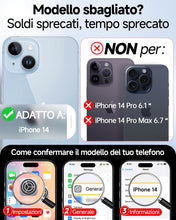 Carica l'immagine nel visualizzatore di Gallery, LeYi Cover Magnetica per iPhone 14 con 2 Pezzi Vetro Temperato(Nero)